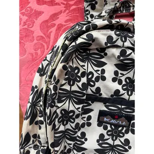 Kavu Black and White Floral Patterned Backpack thumbnail 3