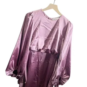 Petal and Pup Emillia Purple Puff Sleeve Satin Mini‎ Dress 6 NWT thumbnail 3
