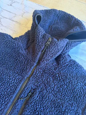 Uniqlo Fleece Full Zip Fluffy Jacket Navy Size S Hooded Streetwear Warm Womens thumbnail 10