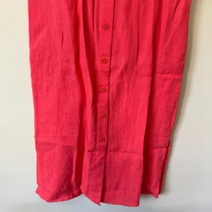 Maje Size 38 Cutout Twisted 100% Linen Midi Shirt Dress‎ thumbnail 9