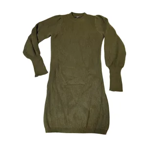 Lulus Size Small Loving You Fondly Olive Green Ribbed Knit Sweater Dress FLAW thumbnail 3