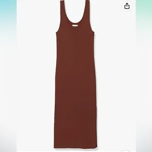 Chocolate Brown Ribbed Midi Sleeveless Dress XS NWT thumbnail 9