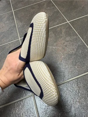 Birdies Blackbird Womens Flats Knit Woven Loafers Slip-On Eggshell Navy 9.5 thumbnail 8