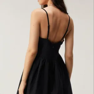 NWT Linen Mix Corset Mini Skater Dress Size 2 thumbnail 4