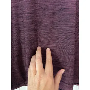 Bombas‎ Womens Long Sleeve Crewneck Top Heathered Plum Purple Activewear Large thumbnail 3