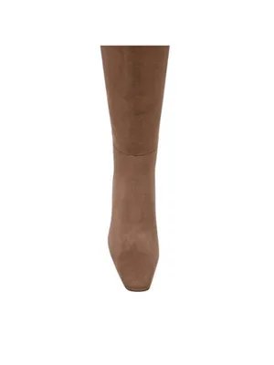 Anne Klein Perfektion Snip Toe Knee High Taupe Boots Heeled Size 6 new in box thumbnail 3
