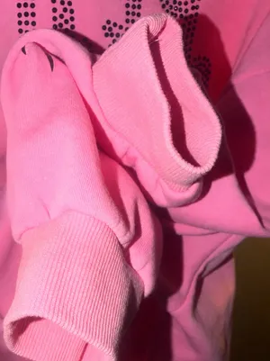 Von Dutch Pink Rhinestone Cropped Hoodie thumbnail 6