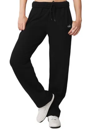 Alo Yoga Accolade Straight Leg Sweatpant Black S thumbnail 1