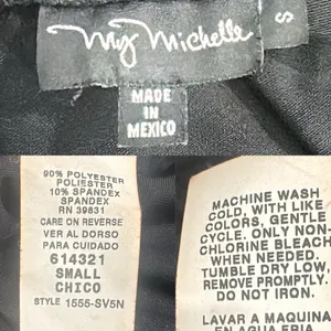 Y2K 90s My Michelle Black Velvet Maxi Dress Sleeveless Boat Neck S Goth Witchy thumbnail 7