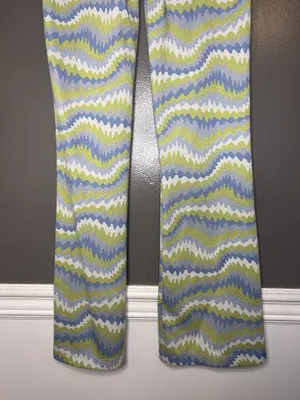 Urban Outfitters Pants Womens Small Multicolor Knit Flare Leg Geometric Stretch thumbnail 6