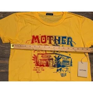Mother The Boxy Goodie Goodie Yellow‎ Graphic T-Shirt Almost As Good As Best XS thumbnail 7