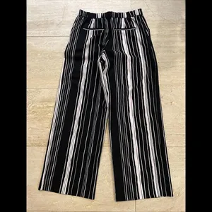 Mario‎ Serrani Black White Striped Wide Leg Pant Size 4 thumbnail 4