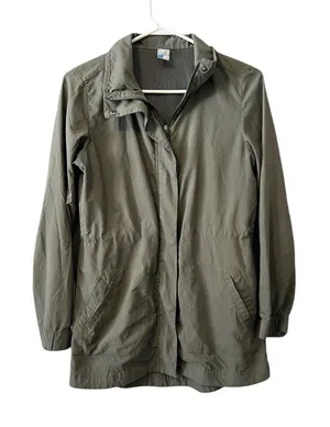 Old Navy Active Womens Windbreaker Jacket Lightweight Size‎ XS Green Drawstring thumbnail 1