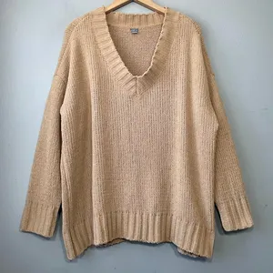 Aerie Oversized Sweater Size Small Beige Chenille Minimalist Lagenlook Slouchy thumbnail 1