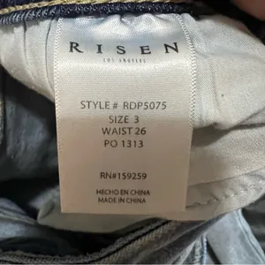 Risen High‎ Rise Tummy Control Crop Mom Denim Jeans thumbnail 12