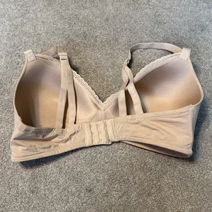 Aerie Nude Lace Trim Lightly Lined Wireless Bra Size 36 DD thumbnail 3