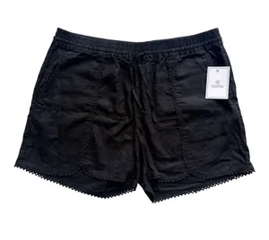NWT Susina Linen Blend Black Shorts Size XL thumbnail 1
