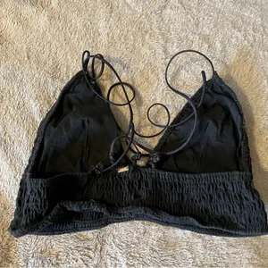 Victoria’s Secret PINK Black Seersucker Bralette Bra Top Size Medium thumbnail 4