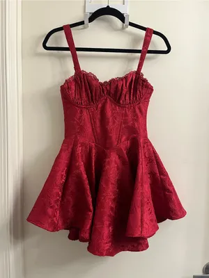 Babyboo Emelie Playsuit Mini Dress in Red Size Small thumbnail 2