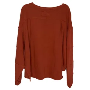 We The Free‎ Free People Thermal Top Womens Medium Rust Orange Excellent Ribbed thumbnail 4