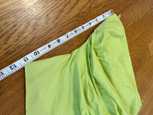 Zara Lime Green Strapless Asymmetric Draped Top size S thumbnail 11
