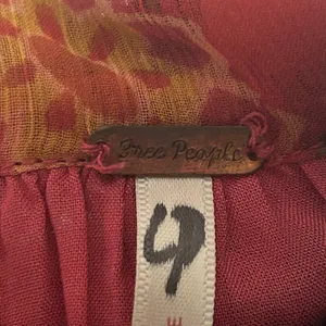Free People Boho Paisley Halter Tank Top Women's Red‎ Orange Medium thumbnail 6