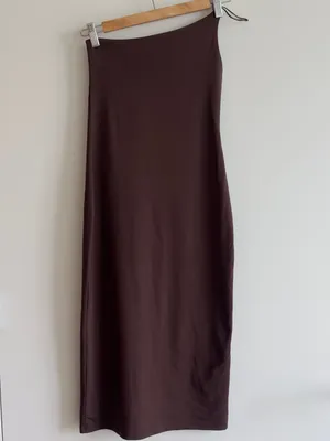Babaton Contour Brown One Shoulder Midi Dress Size Small Bodycon Stretchy thumbnail 4