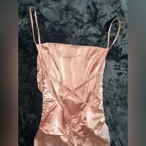 Oh Polly Sweetener Backless Ruched Satin Mini Dress Size 4 thumbnail 10