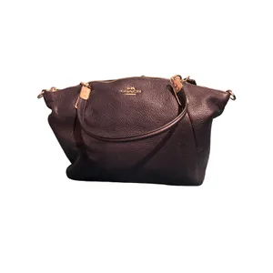 Coach Mini Kelsey Pebbled Leather Satchel Midnight Blue thumbnail 2