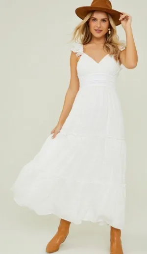 Altar'd State Anna Flutter Sleeve Maxi Dress thumbnail 1