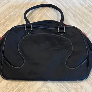 Lululemon Navy Blue with Hot Pink Trim Gym/Bowling Bag thumbnail 1