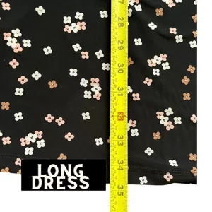 Tommy Hilfiger Women's Midi Dress Black Floral Size 2 Long Sleeve Boho Chic Fall thumbnail 9