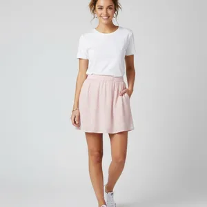 NEW ABOUND Cow Print Mini Skirt A Line MEDIUM Pink Womens Bohemian Boho NEW WITH thumbnail 3