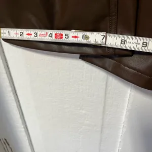 Abercrombie Dark Brown Ultra high Rise Brown 90s straight leg 16 short thumbnail 10