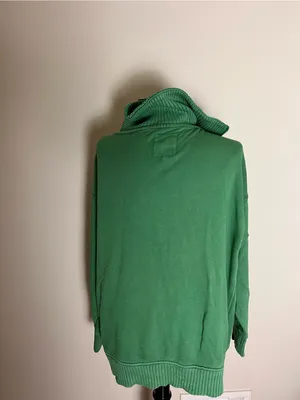 aerie Green Knit Sweater with Ribbed Sweatshirt NWOT thumbnail 4