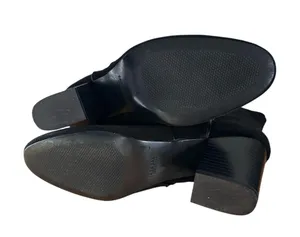 ZARA Womens Sz 36 US 6 Suede Leather Cowboy Ankle Boots Black Block Heel Booties thumbnail 8