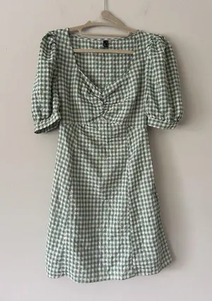 Nobody’s Child Penny Mini Dress In Green Gingham Size 6 Summer Cottagecore thumbnail 11