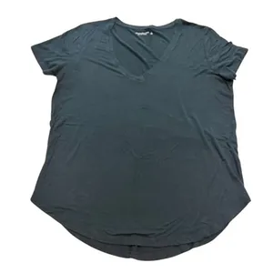 Abercrombie & Fitch V-Neck Soft A&F Drapey in Black, Size L thumbnail 1