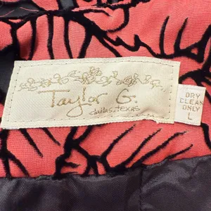 Taylor‎ G. Dallas Texas Womens Floral Velvet Burnout Sheer Kimono Jacket Coat L thumbnail 8