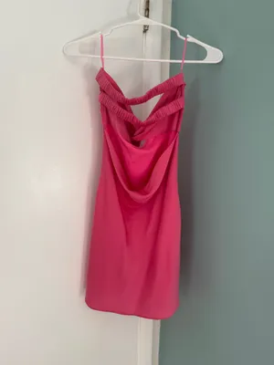 Cotton Candy LA pink strapless satin mini dress thumbnail 4