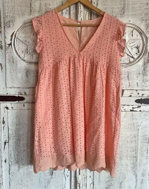 Peach Spring Dress Pink Size M thumbnail 2