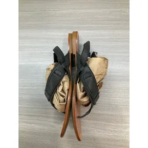 Coach Olympia Black Leather Thong Sandals thumbnail 2