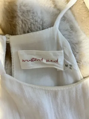 Mustard Seed White Cold-Shoulder Mini Dress thumbnail 4