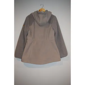 Kookaburra UGG Women's‎ Cozy Fleece Coat Hooded Zip Up Sherpa Trim Taupe Medium thumbnail 2