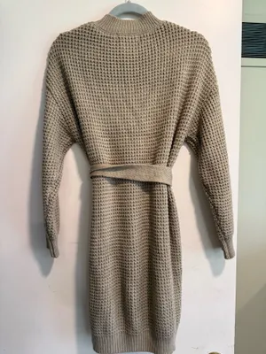 Knit Sweater Dress Tan thumbnail 2