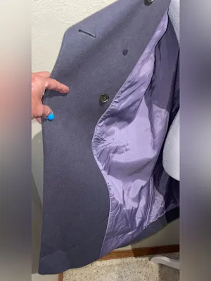 J.Crew Women’s Size 6 Purple Gray Wool Blend Double Breasted Peacoat Jacket Coat thumbnail 7