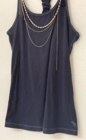 Abercrombie & Fitch Navy Racerback Tank thumbnail 3