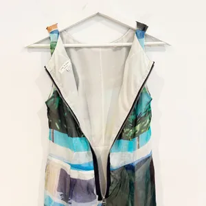 Rag and Bone Tribeca Dress Size 2 Multi Color‎ Silk Abstract Minimalist Grunge thumbnail 10