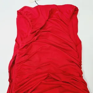 Superdown Farrah Ruched Dress in Red XS thumbnail 10