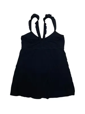 Offline By Aerie Black Ruffle Strap Athletic Romper L Tennis Athleisure thumbnail 3